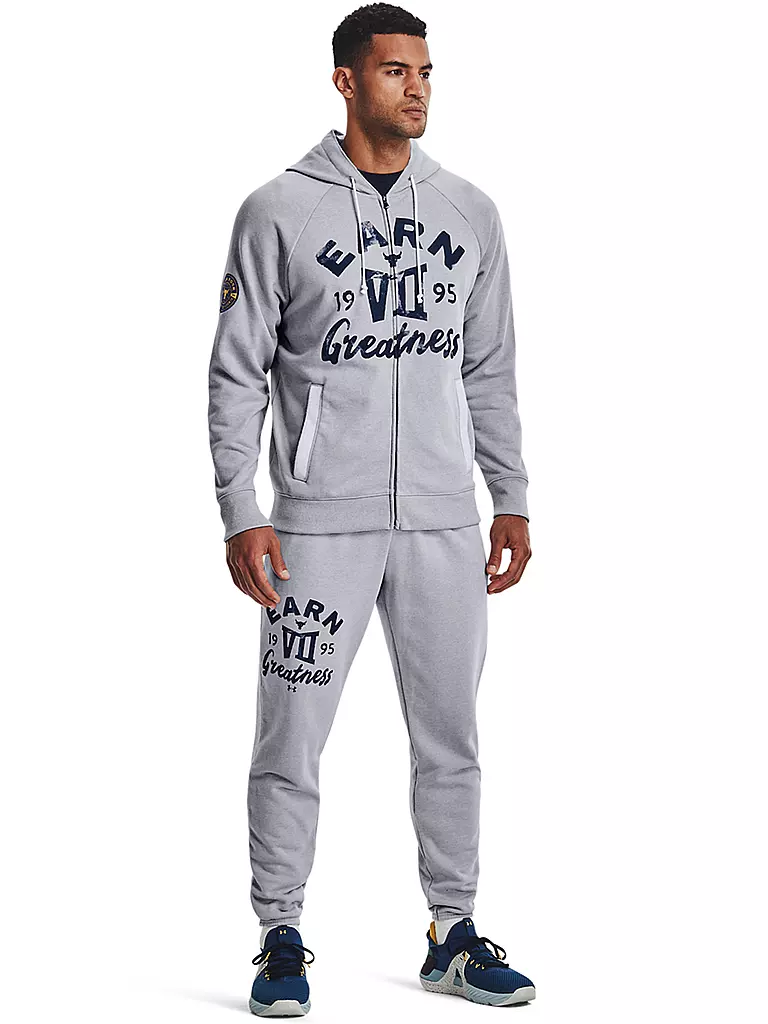 UNDER ARMOUR Herren Kapuzenjacke Project Rock Heavyweight grau